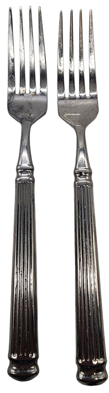 Pair (2) Cambridge Dinner Forks Continental Stainless 18/10 Silverware 8"